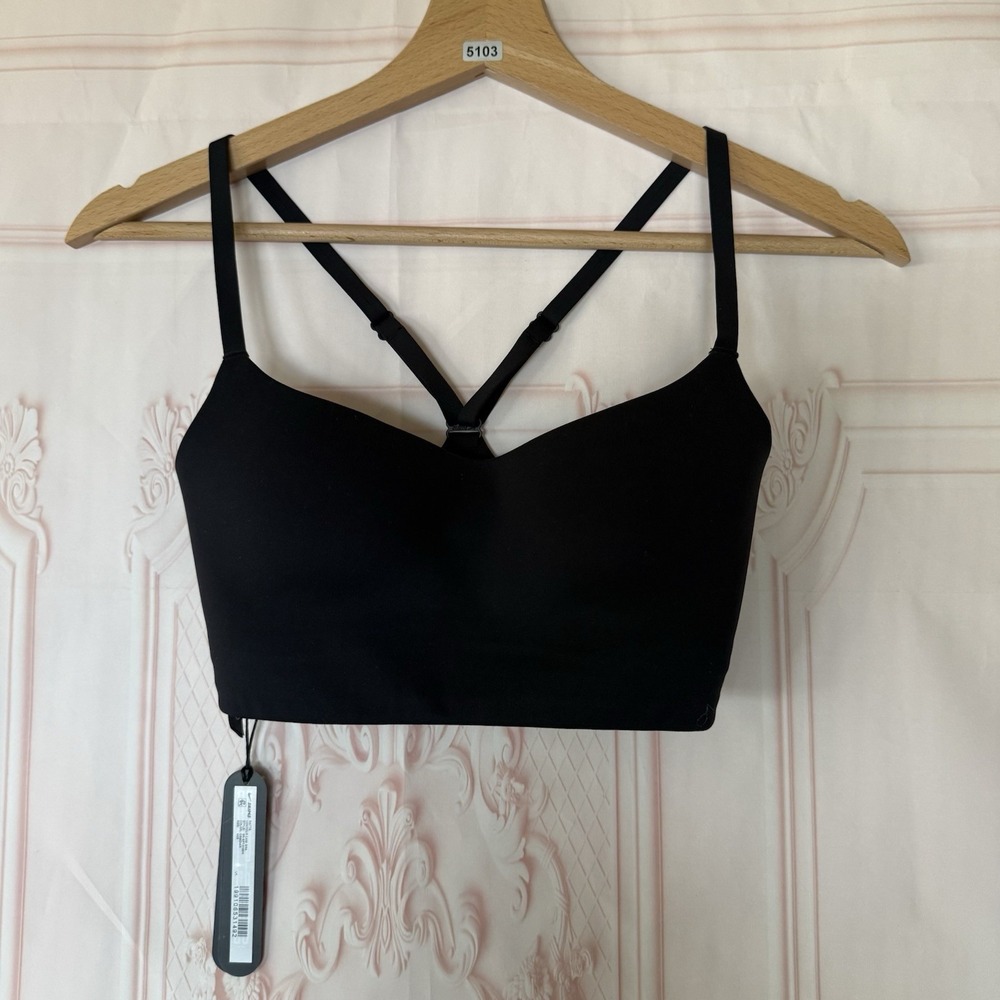Nike SKIMS Matte Contour Cami Bra Obsidian Black Women's Size XXS NWT Athleisure